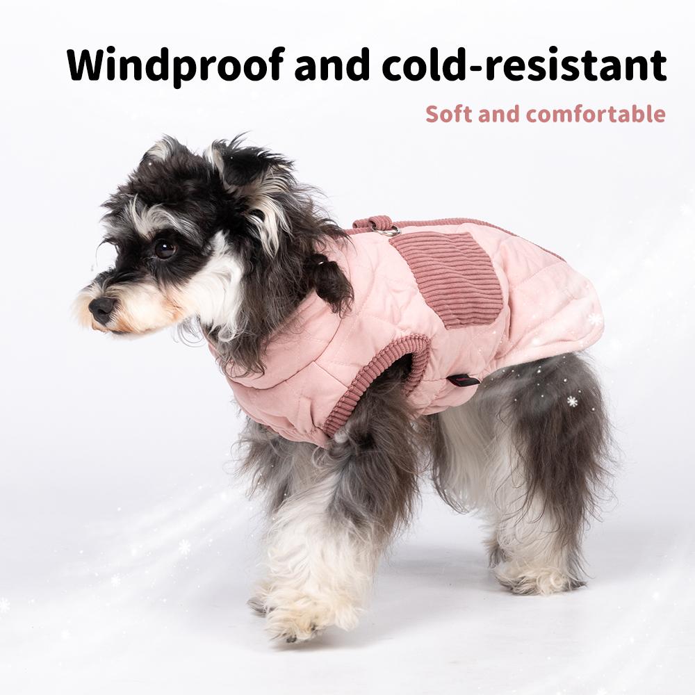Autumn Winter Dog Vest, Warm Puppy Coat for Small Dogs & Cats, Soft Padded Pet Jacket for Teddy, Bichon, Chihuahua