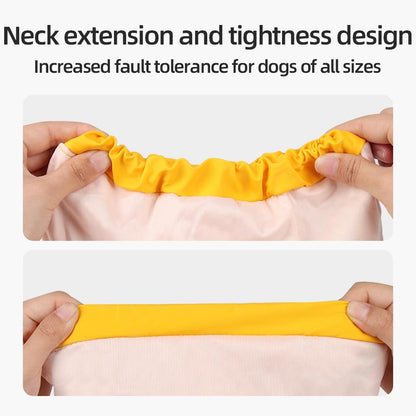 Waterproof PU Dog Raincoat for Large Dogs — Hooded Jacket with Reflective Strips