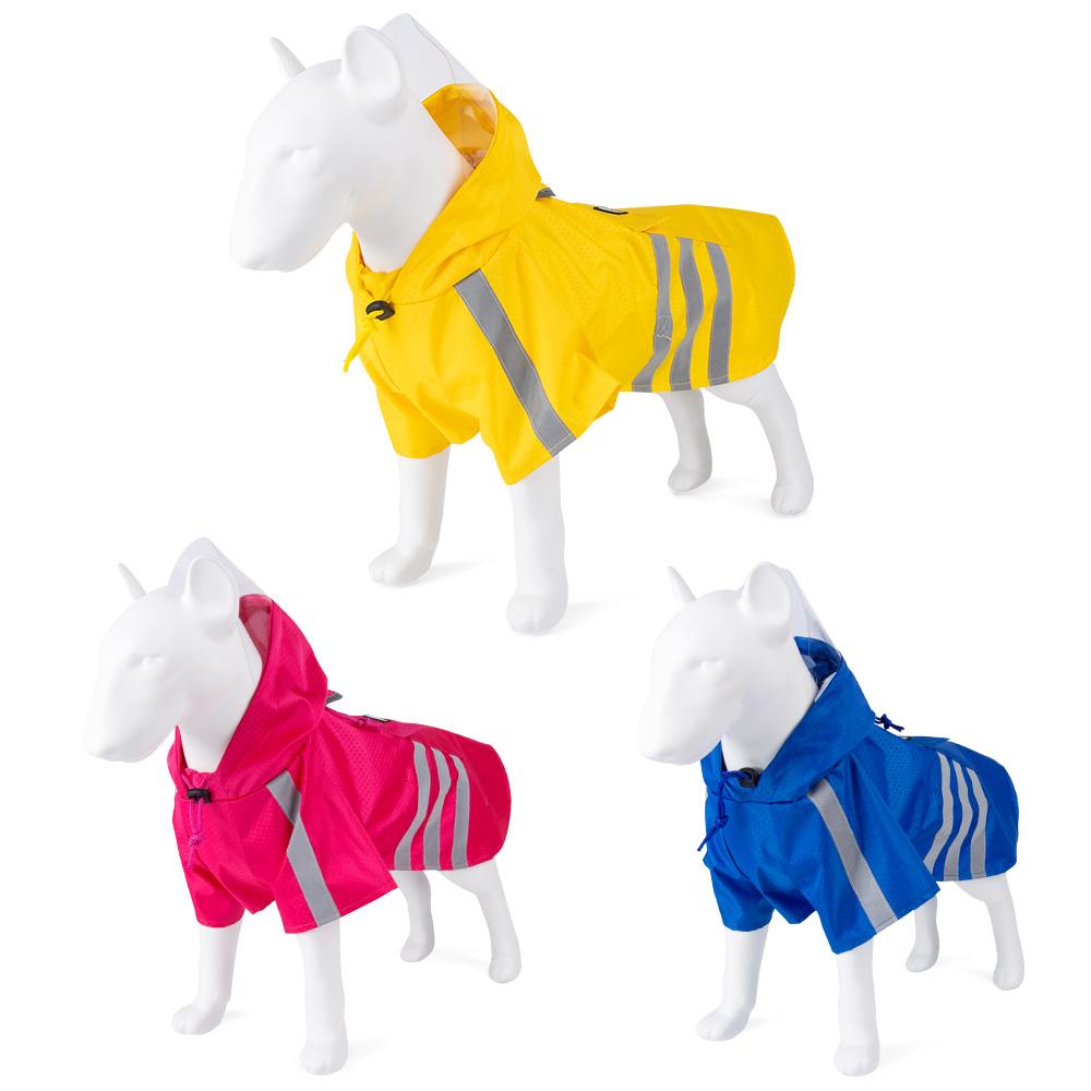 New Waterproof Dog Raincoat — Hooded Cape with Reflective Strips, Packable & Quick-Dry