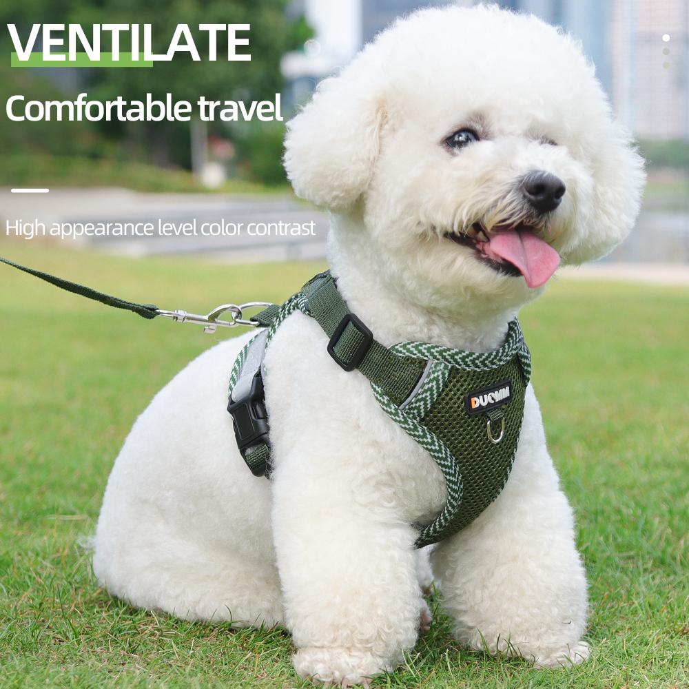 Small Dog Vest Harness | Lightweight, Breathable, Padded & Reflective with Leash Hook