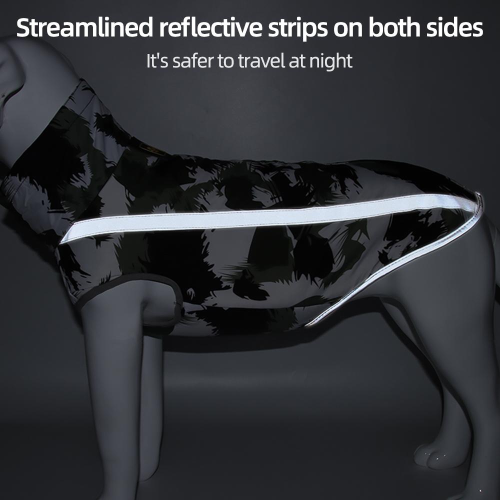 Reflective Dog Winter Jacket | Warm Waterproof Pet Coat for Large Dogs | Thick Outdoor Dog Clothes