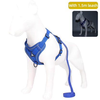 Adjustable Pet Vest Harness | Breathable, Comfy & Dual-Secure Buckle with Reflective Strips for Dogs & Cats