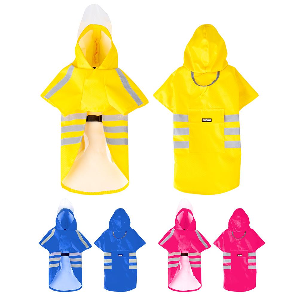 New Waterproof Dog Raincoat — Hooded Cape with Reflective Strips, Packable & Quick-Dry