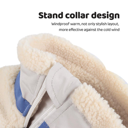 New Fleece Dog Jacket, Leash-Accessible Warm Cloud-Feel Coat, Thick Soft Winter Outfit for Small Dogs, Korean Style Pet Clothes