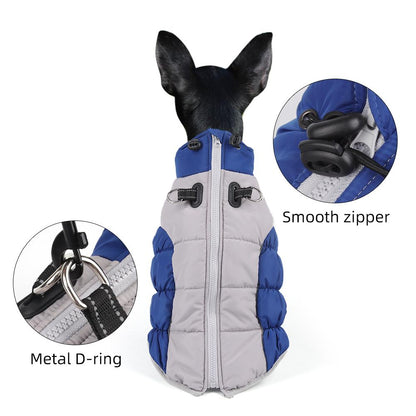 Winter Warm Reflective Dog Jacket for Large Dogs — Waterproof, Windproof, Thick Pet Coat