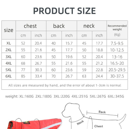 Reflective Dog Jacket Winter Warm Waterproof Coat for Large Dogs