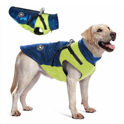 Reflective Warm Dog Jacket, Shiny Thick Dog Coat for Fall & Winter, Padded Pet Clothes for Cold Weather