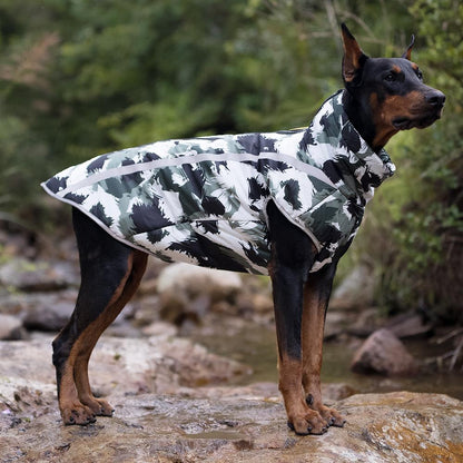 Reflective Dog Winter Jacket | Warm Waterproof Pet Coat for Large Dogs | Thick Outdoor Dog Clothes