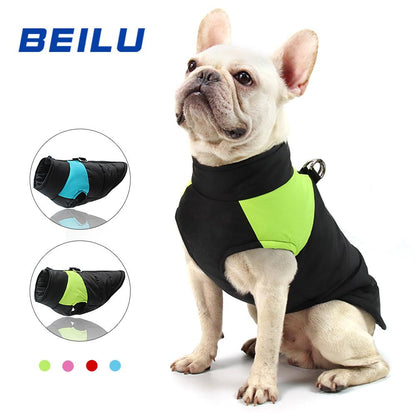 Waterproof Warm Dog Jacket, Thick Winter Coat for Large Dogs, Padded Pet Clothes for Cold Weather