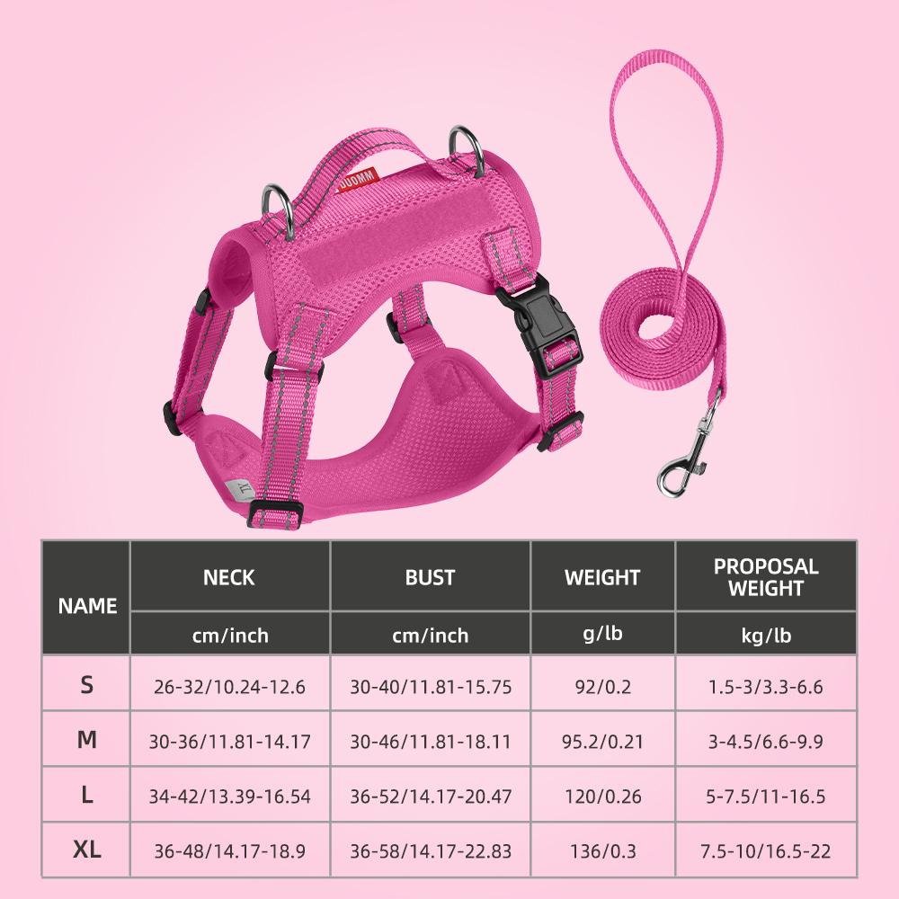 Reflective Pet Vest Harness for Dogs & Cats — Soft, Breathable, Comfortable Adjustable Harness